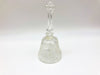 Vintage Lead Crystal Bell 8" Etched 3 Rose Flower Frosted Panels Dinner Table 4