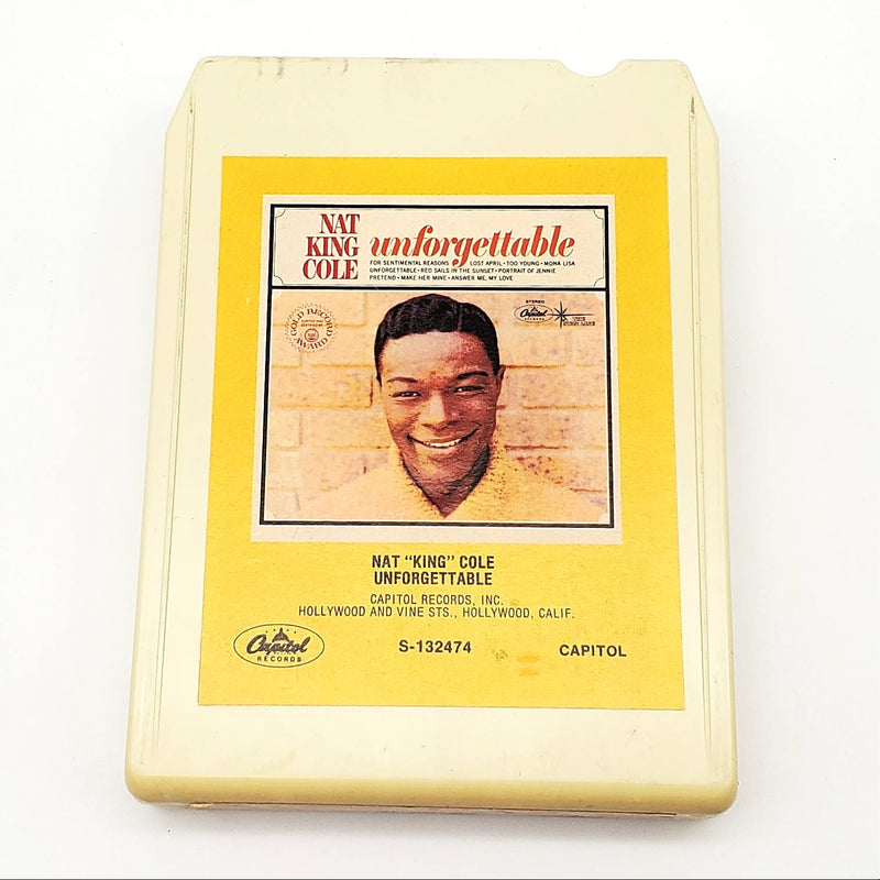 Nat King Cole Unforgettable 8-Track Tape Album Capitol Records S-132474 Reissue