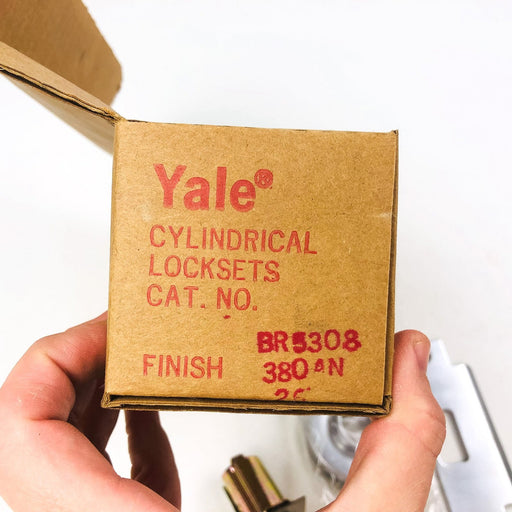 Yale Classroom Utility Lockset BR 5308 380AN 26D Satin Chrome New Old Stock NOS 2