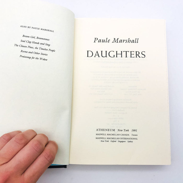 Daughters Hardcover Paule Marshall 1991 West Indies African American 1st Edition 7