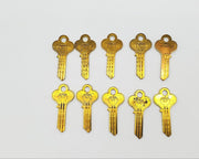10x Eagle Lock Co 113098S Key Blanks Brass Pin Terryville Conn. USA Made NOS 3