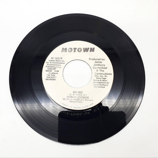 Commodores Oh No Single Record Motown 1981 M 1527F White Label 1