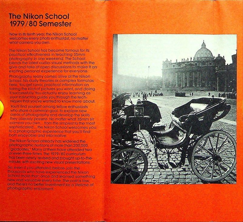 Nikon School of Photography 79 / 80 Brochure Curriculum, Schedule