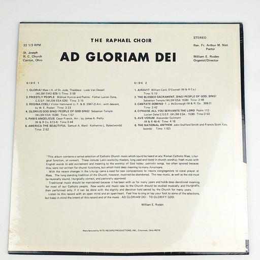 The Raphael Choir Ad Gloriam Dei Record 33 RPM LP SC 47 1970 NEW SEALED 2