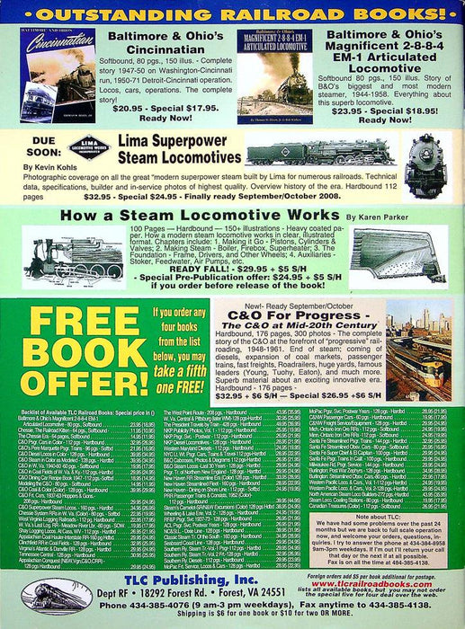 Railfan & Railraod Magazine October 2008 Vol 27 No 10 Grand Canyon Of The South