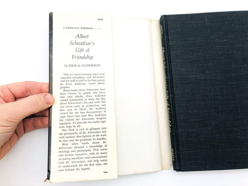 Albert Schweitzer's Gift Of Friendship Hardcover Erica Anderson 1964 Intimate 6