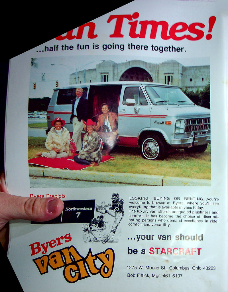 Ohio State Buckeye Football Program November 12 1983 Vs. Northwestern Wildcats