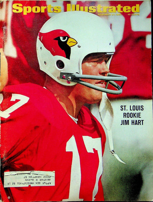 Sports Illustrated Magazine November No 22 1967 St Louis Rookie Jim Hart 1