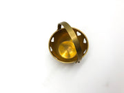 Vintage Brass Basket Bowl Handled Heart Shaped Holes Round Circle Made in India 7