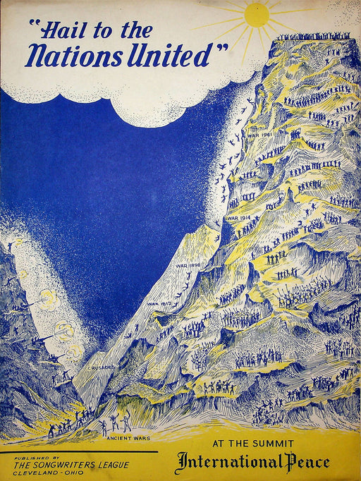 Sheet Music Hail To The Nations United Song At Summit International Peace 1955 1