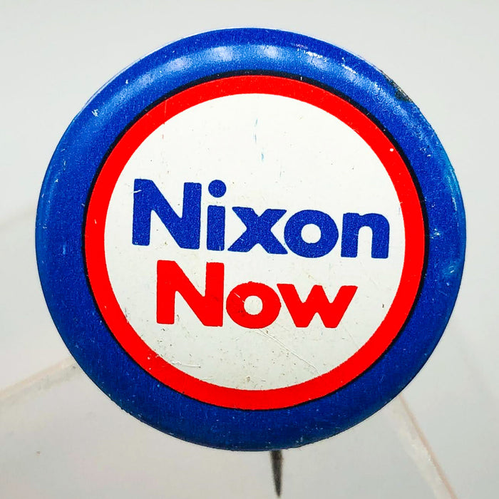 Richard Nixon Now Button Pin 1" Presidential Campaign Politics COADCO Vintage 14