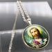 Saint Jude Resin Necklace Color Picture Round Pendant Charm Medal Catholic 1