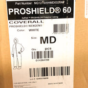 Dupont Chemical Resistant Hooded Suit Coveralls Reusable ProShield 60 SZ Med 1 3