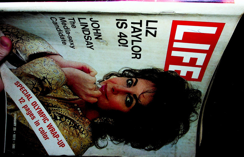 Life Magazine February 25 1972 Elizabeth Liz Taylor Turns 40 Winter Olympics 6
