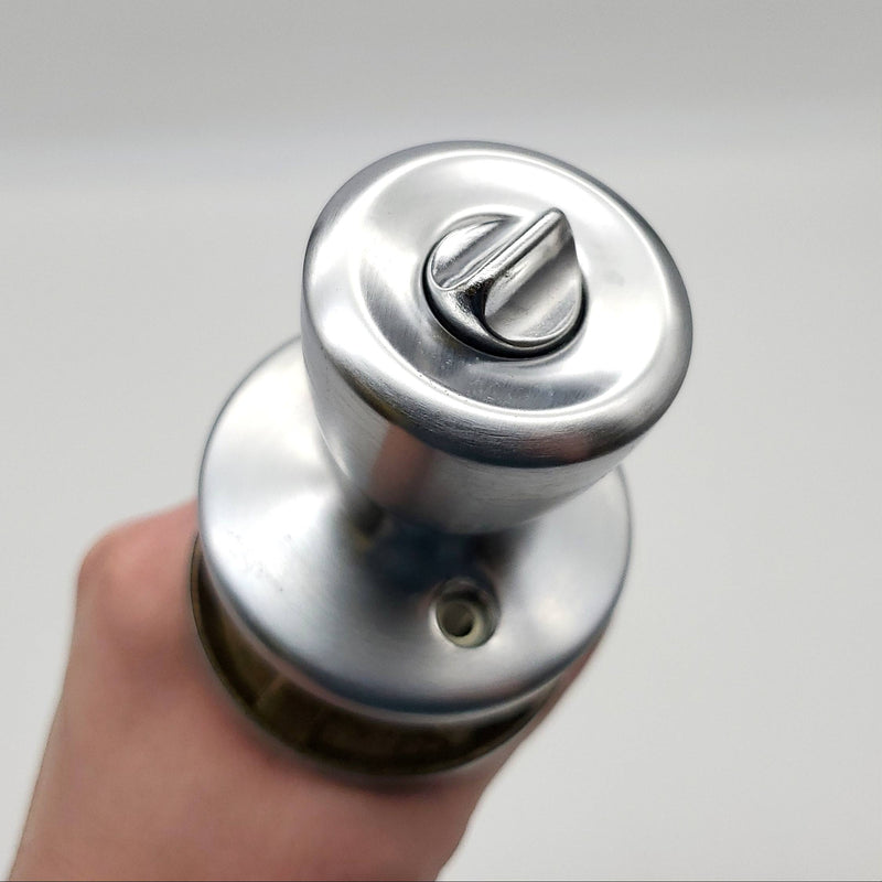 Kwikset Door Knob Privacy Lock Satin Chrome Bel Air Knob Only USA Made NOS