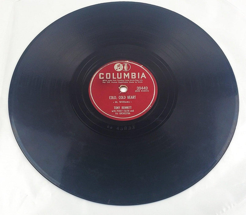 Tony Bennet Cold, Cold Heart 78 RPM Single Record Columbia 1951 2