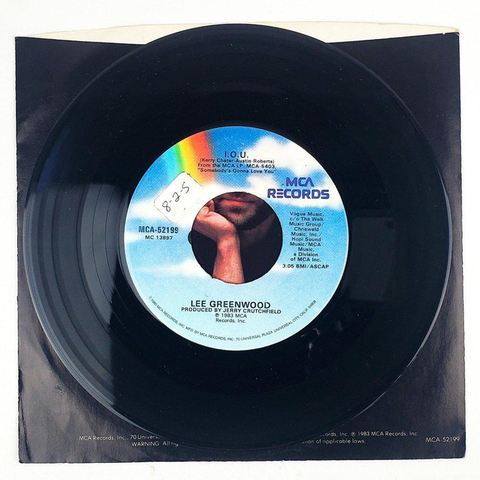 Lee Greenwood IOU Record 45 RPM Single MCA-13897 MCA Records 1983 3
