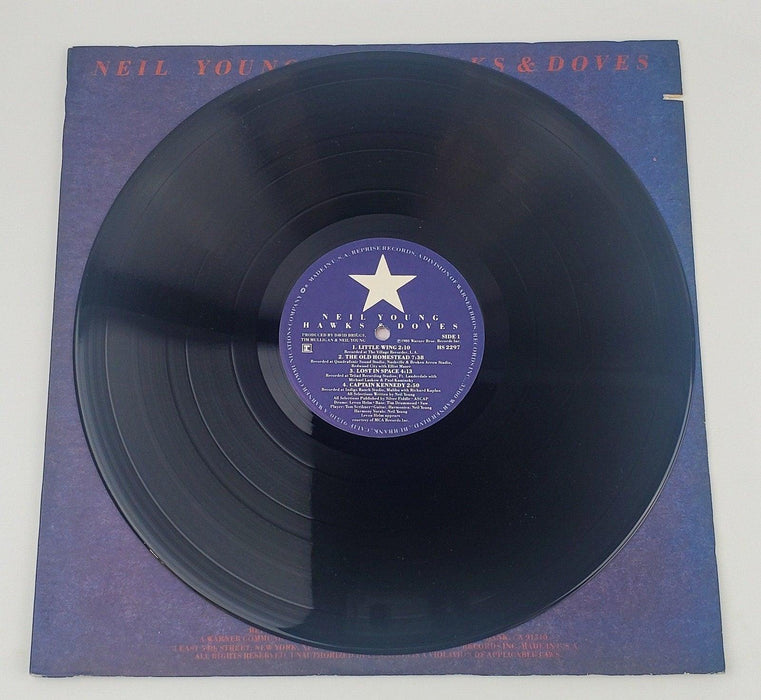 Neil Young Hawks & Doves Record 33 RPM LP HS 2297 Reprise 1980 4