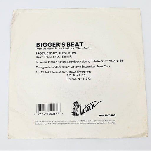 Woody Rock Bigger's Beat Single Record MCA Records 1987 MCA-53026 PROMO 2