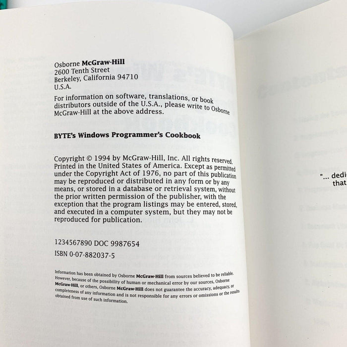 Byte's Windows Programmer's Cookbook w/ CD - John Ribar - 1994 2