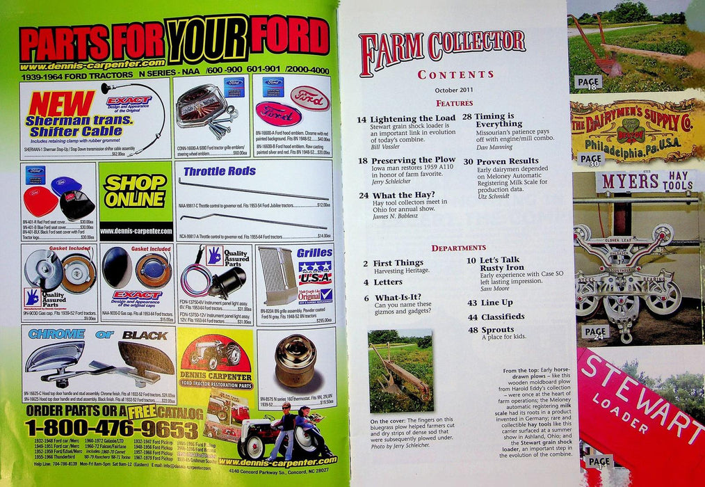 Farm Collector Magazine October 2011 Vol 14 # 3 Meloney Milk Scale