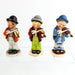 Occupied Japan Little Boy Fiddlers w/ Derby Hats & Suspenders 3 5" Figurines 1