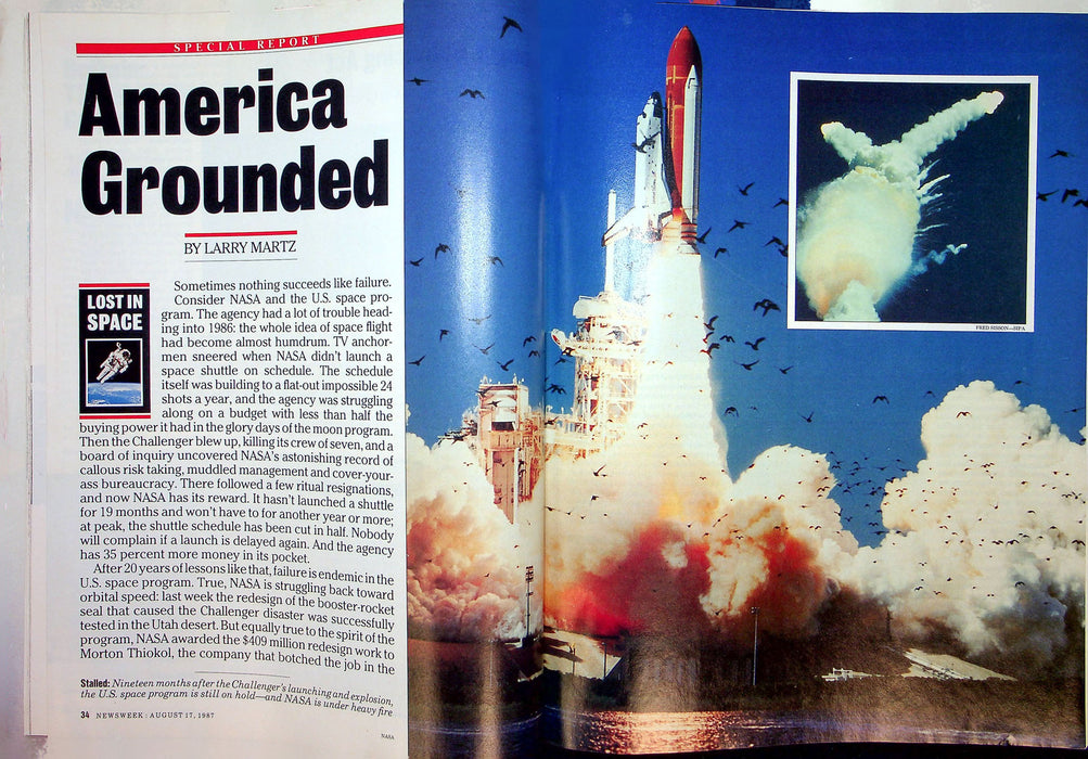 Newsweek Magazine August 17 1987 NASA US Space Program Troubles Repairs Success