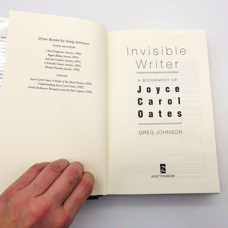 Joyce Carol Oates Book Invisible Writer Hardcover 1998 1st Edition Ex Library 8