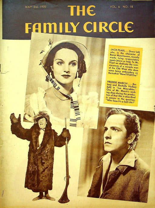 The Family Circle Magazine May 3 1935 Vol 6 No 18 Jack Pearl 1