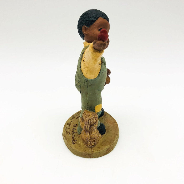 All Gods Children Figurine Willie 1988 African American Boy Holding Red Bird COA 5