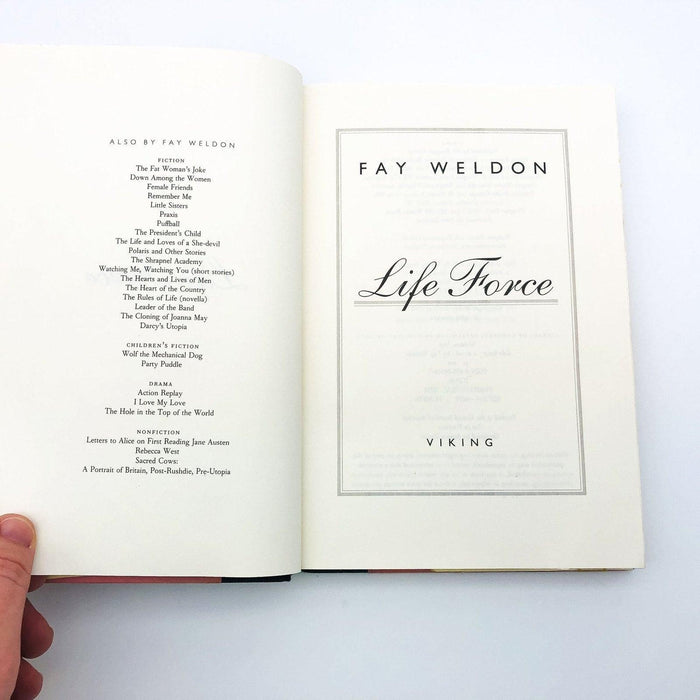 Life Force Hardcover Fay Weldon 1992 Friendship Paternity Ex Library 7