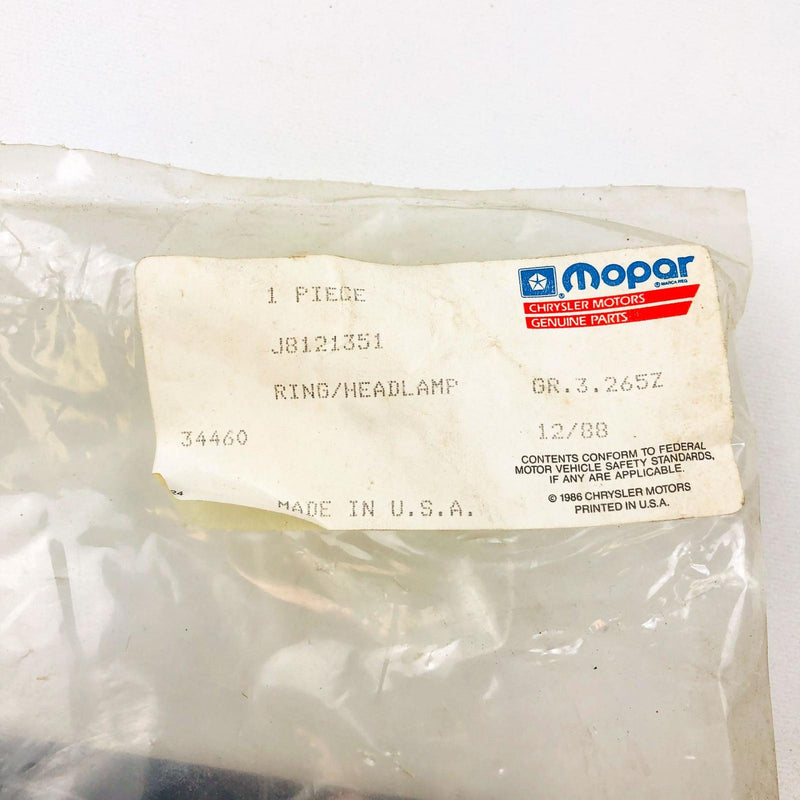 Mopar J8121351 Headlamp Ring Headlight Mount Genuine OEM New Old Stock NOS
