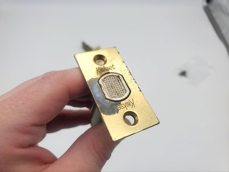 2x Kwikset Deadbolt Lock Bolt 4478 Brass for 400 Line Deadbolts 2-3/8" BS