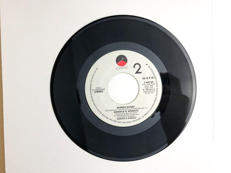 Womack & Womack 45 RPM 7" Single T. K. O. / Express Myself Elektra 1983 3