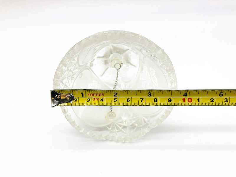 Vintage Lead Crystal Bell 8" Etched 3 Rose Flower Frosted Panels Dinner Table 10