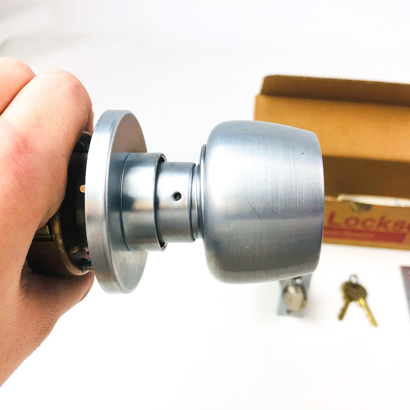 Yale Storeroom Closet Door Knob Lockset BR5405 26D Satin Chrome NOS ADA Strike 6