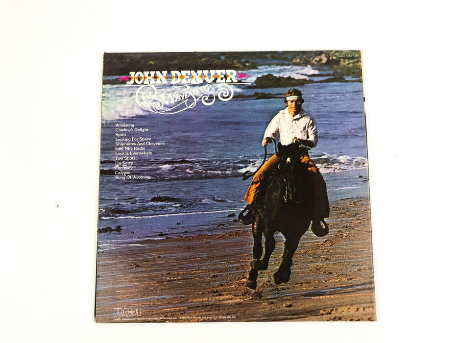 John Denver Windsong Record 33 LP APL1-1183 RCA 1975 Gatefold 3