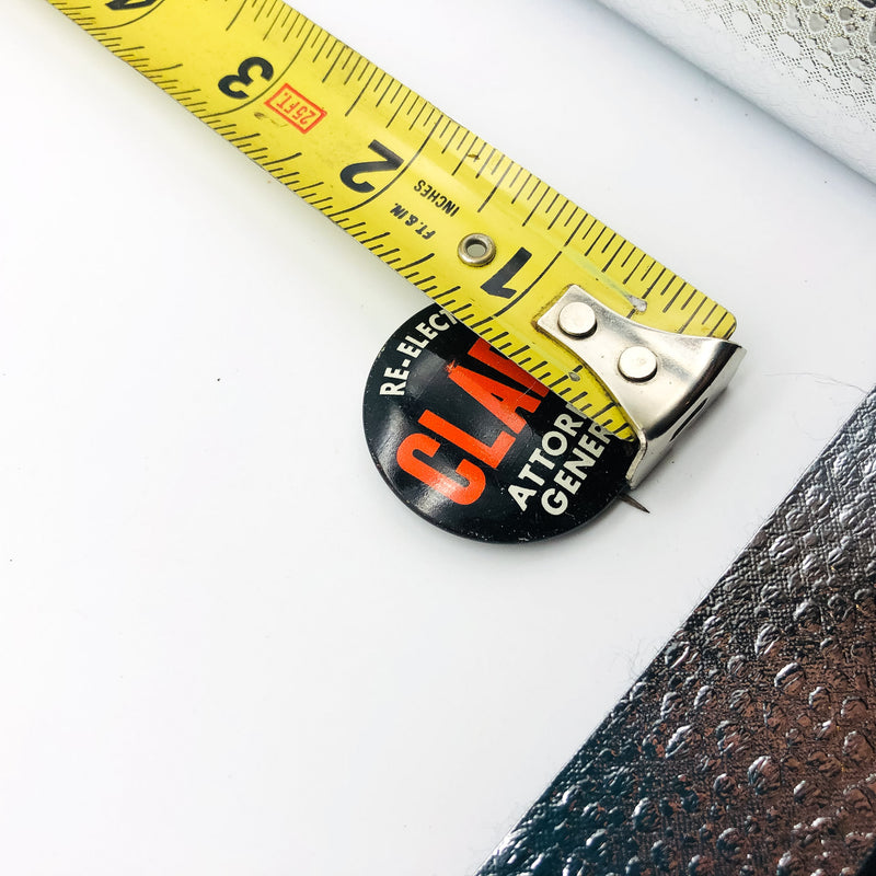 Re-Elect Clark Attorney General Button Pin 1.25" Politician Political Campaign