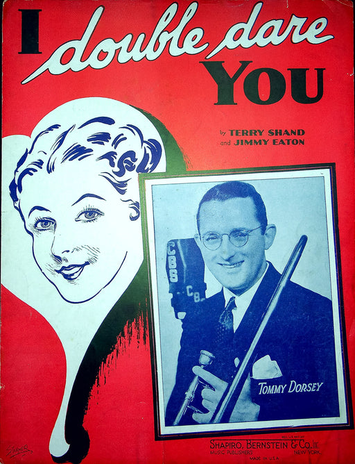 Vintage Sheet Music I Double Dare You Tommy Dorsey 1937 Terry Shand Jimmy Eaton 1