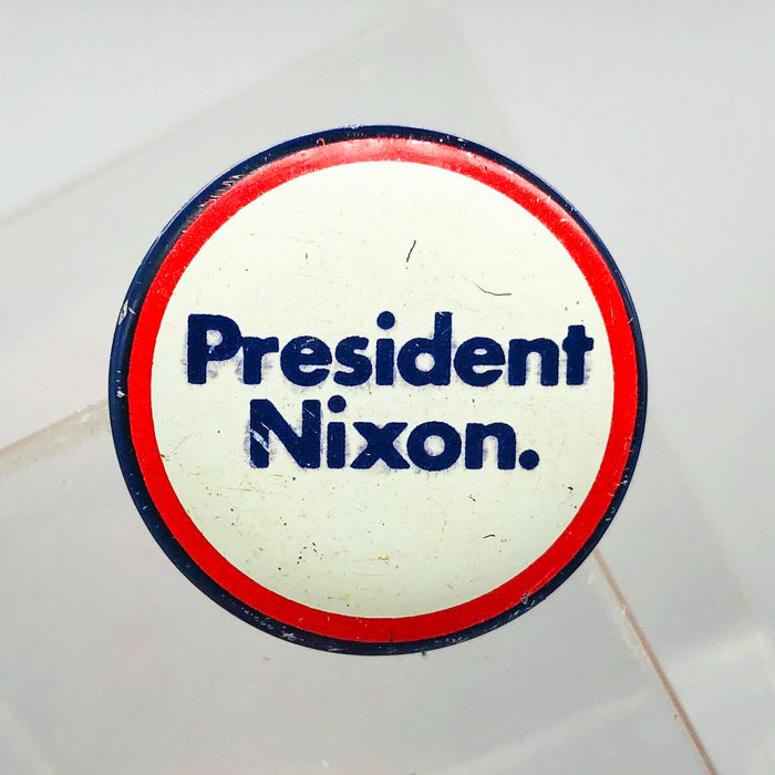 President Nixon Button 1" Pin Presidential Political Campaign Red White Blue 10