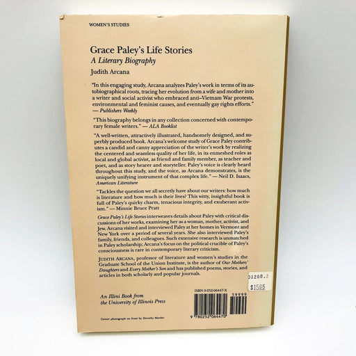 Grace Paley's Life Stories Paperback Judith Arcana 1993 American Author Women US 2