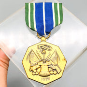 US Army Achievement Medal Pin Vintage LIGI This We'll Defend 1775 Blue Green 2