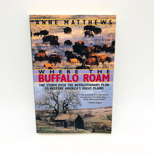 Where The Buffalo Roam Paperback Anne Matthews 1992 Wildlife Refuges Great Plain 1