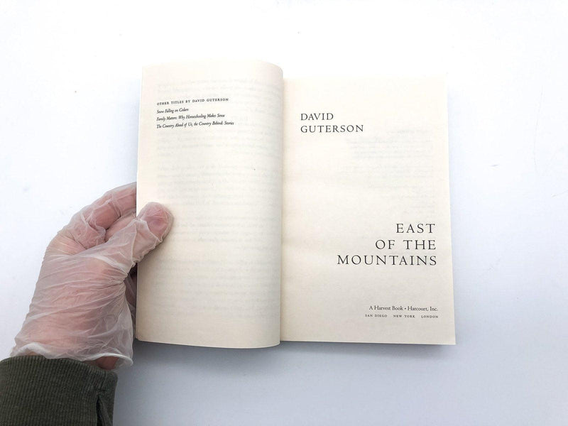 East of the Mountains David Guterson 2000 Harvest Books Paperback 1st Edition 6