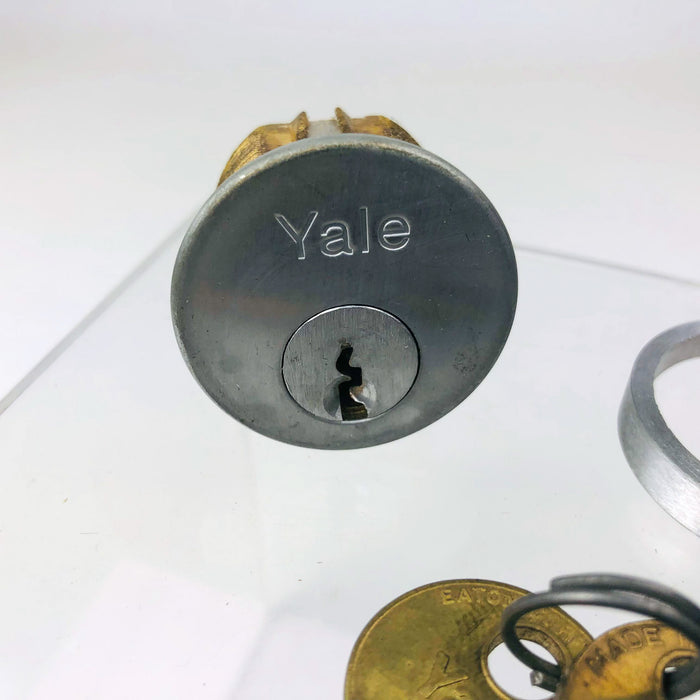 Yale Mortise Cylinder 1152 1" US26D Satin Chrome Old Style New Old Stock NOS