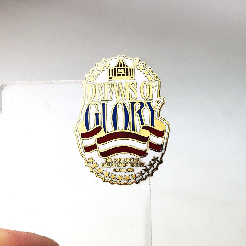 Vintage Pro Football Hall of Fame Pin Pinback 1987 Dreams of Glory Canton Ohio 1
