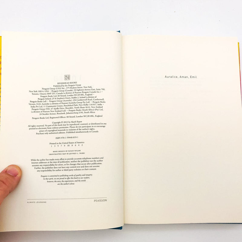 India Becoming HC Akash Kapur 2012 True Story Cultural Social Custom 1st Edition 8