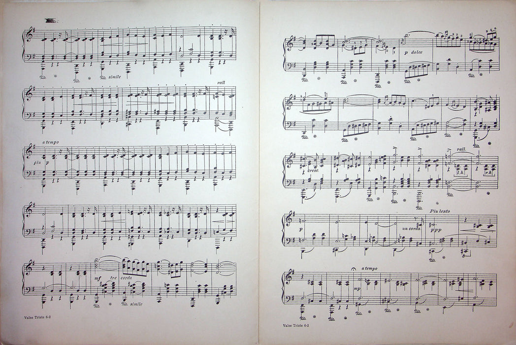 Sheet Music Valse Triste Kuolema Drama Jean Sibelius 1940 Lawrence Paul 3