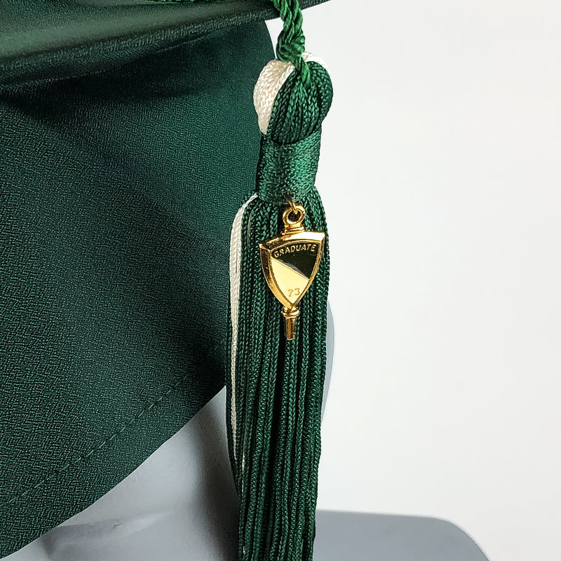 Vintage Graduation Cap Tassel Green ER Moore College Cleveland State University