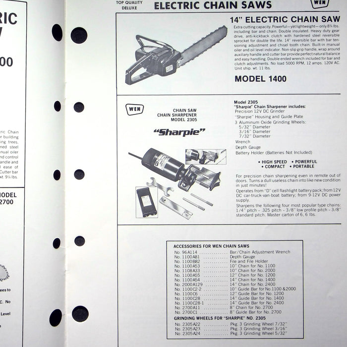 WEN Products Power Tools Brochures Hobby Center Kit, Taskforce & Superstructured